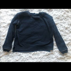 Small Black All Saints Zipper Detail Sweatshirt